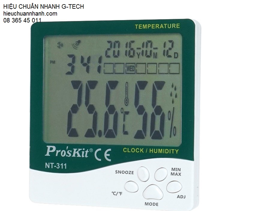 Hiệu chuẩn thiết bị đo nhiệt ẩm phòng/ Temperature And Humidity PRO'SKIT NT-311- Hiệu chuẩn nhanh Hiệu chuẩn thiết bị đo nhiệt ẩm phòng/ Temperature And Humidity PRO'SKIT NT-311- Hiệu chuẩn nhanh