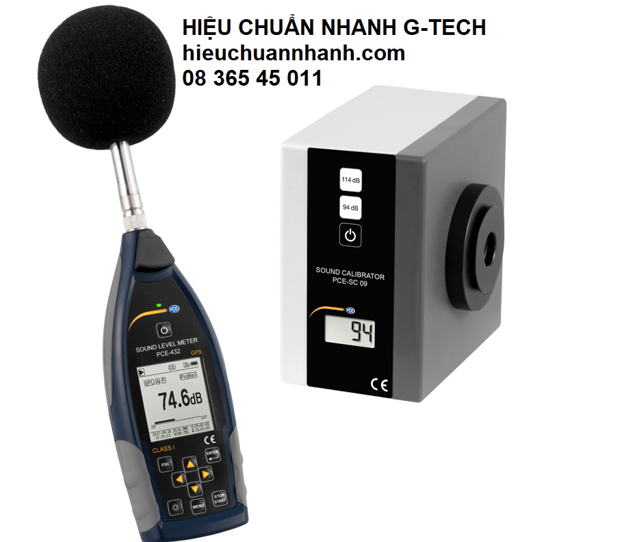 Hiệu chuẩn thiết bị đo độ ồn, âm thanh/ Sound Level Meter HÃNG PCE Hiệu chuẩn thiết bị đo độ ồn, âm thanh/ Sound Level Meter HÃNG PCE