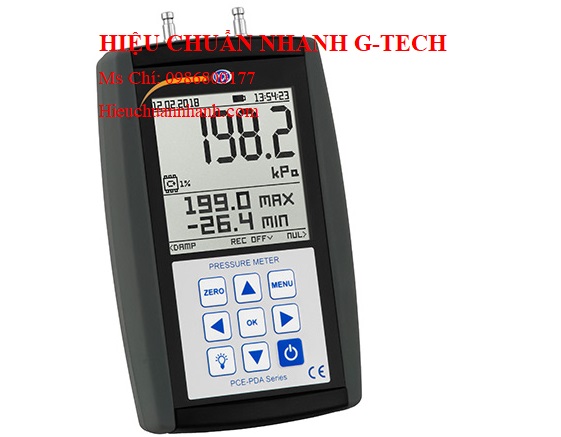 Hiệu chuẩn  máy đo áp suất PCE PDA 1000L (-100~2000 kPa, <± 0.5%).Hiệu chuẩn nhanh G-tech Hiệu chuẩn  máy đo áp suất PCE PDA 1000L (-100~2000 kPa, <± 0.5%).Hiệu chuẩn nhanh G-tech