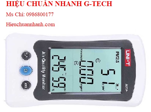 Hiệu chuẩn máy đo nồng độ bụi PM2.5 UNI-T A25F (0~2mg/m³,0~500μg/m³) chuẩn nhanh G-tech Hiệu chuẩn máy đo nồng độ bụi PM2.5 UNI-T A25F (0~2mg/m³,0~500μg/m³) chuẩn nhanh G-tech