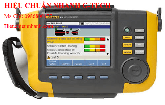Hiệu chuẩn máy phân tích rung động Fluke 810.Hiệu chuẩn nhanh G-tech Hiệu chuẩn máy phân tích rung động Fluke 810.Hiệu chuẩn nhanh G-tech