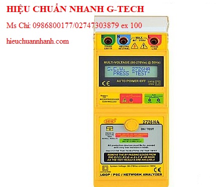 Hiệu chuẩn máy phân tích mạng điện SEW 2726 NA. Hiệu chuẩn nhanh G-tech Hiệu chuẩn máy phân tích mạng điện SEW 2726 NA. Hiệu chuẩn nhanh G-tech