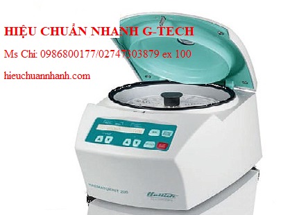 Hiệu chuẩn máy li tâm máu Hettich HAEMATOKRIT 200 (24 ống mao dẫn chuẩn, 13000 vòng/ phút). Hiệu chuẩn nhanh G-tech Hiệu chuẩn máy li tâm máu Hettich HAEMATOKRIT 200 (24 ống mao dẫn chuẩn, 13000 vòng/ phút). Hiệu chuẩn nhanh G-tech