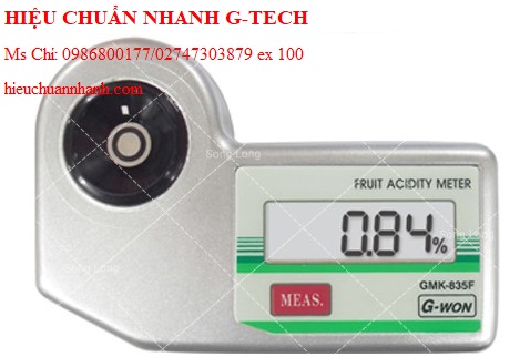 Hiệu chuẩn máy đo độ ngọt và độ axit trái cây G-won SAM-706AC (0~ 35.0% Brix/ 0~ 3.50% Acid). Hiệu chuẩn nhanh G-tech Hiệu chuẩn máy đo độ ngọt và độ axit trái cây G-won SAM-706AC (0~ 35.0% Brix/ 0~ 3.50% Acid). Hiệu chuẩn nhanh G-tech