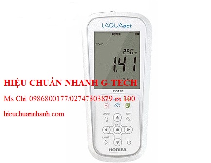 Hiệu chuẩn máy đo độ dẫn / điện trở / tổng hàm lượng chất rắn hòa tan (TDS) cầm tay HORIBA EC120-K. Hiệu chuẩn nhanh G-tech Hiệu chuẩn máy đo độ dẫn / điện trở / tổng hàm lượng chất rắn hòa tan (TDS) cầm tay HORIBA EC120-K. Hiệu chuẩn nhanh G-tech