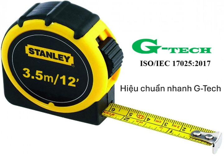 Hiệu Chuẩn Thước cuộn 3.5m thép bọc cao su Stanley 30-611L. Dịch vụ hiệu chuẩn nhanh G-tech 24/7 Hiệu Chuẩn Thước cuộn 3.5m thép bọc cao su Stanley 30-611L. Dịch vụ hiệu chuẩn nhanh G-tech 24/7