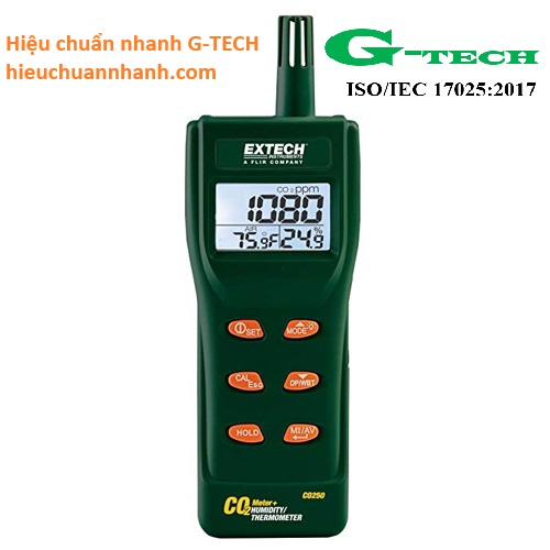 Hiệu chuẩn Máy đo khí CO2, nhiệt độ, độ ẩm, điểm sương trong nhà EXTECH CO250. Dịch vụ Hiệu chuẩn an toàn và uy tín tại Đà Nẵng.