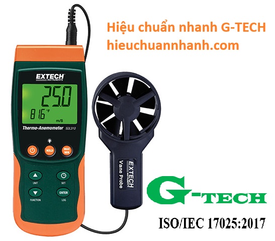 Hiệu chuẩn Máy đo vận tốc gió Extech SDL310. Dịch vụ Hiệu chuẩn an toàn và uy tín 24/7 tại Quảng Trị.
