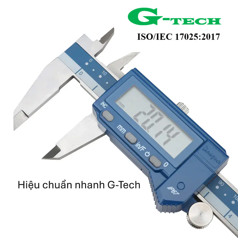 Hiệu chuẩn Thước Cặp/ Caliper Calibration150mm của DASQUA. Dịch vụ hiệu chuẩn nhanh G-tech 24/7 và phục vụ tận nơi tại các khu công nghiệp miền Trung 