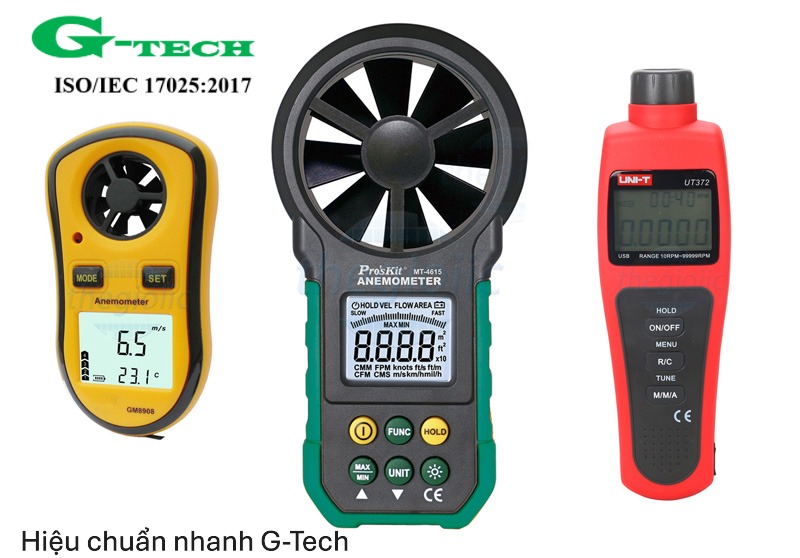 Hiệu chuẩn Máy đo tóc độ gió. Dịch vụ hiệu chuẩn nhanh G-tech 24/7 và phục vụ tận nơi tại các khu công nghiệp miền Trung 