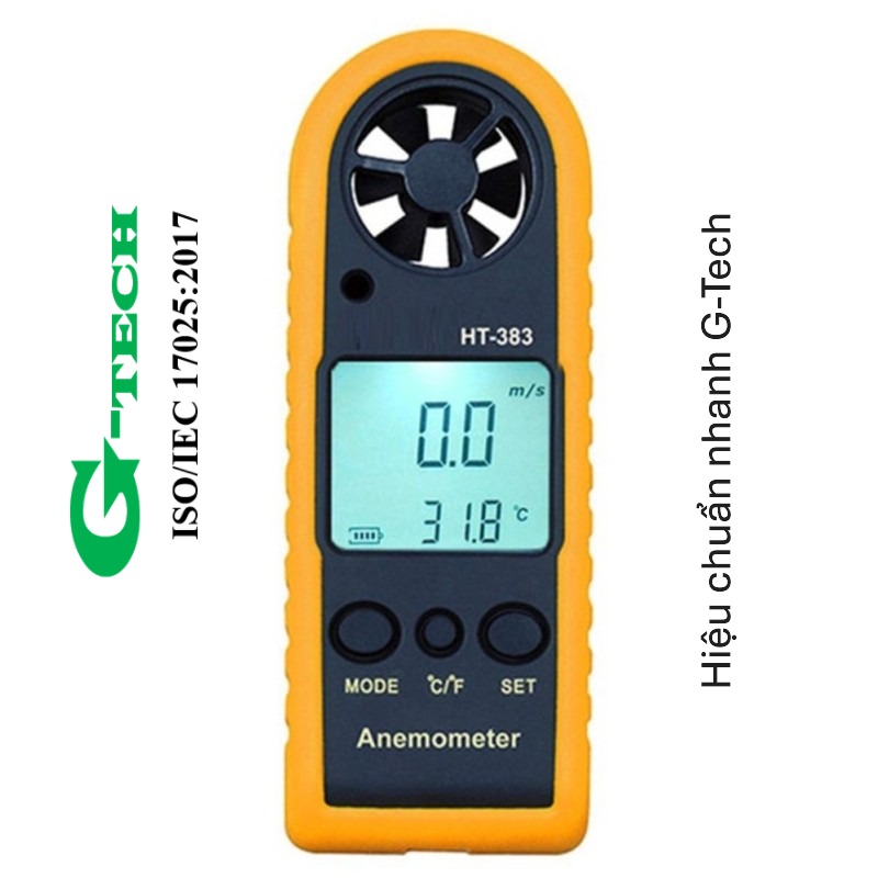 Hiệu chuẩn Máy đo tóc độ gió HT 383. Dịch vụ hiệu chuẩn nhanh G-tech 24/7 và phục vụ tận nơi tại các khu công nghiệp miền Trung 