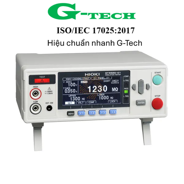 Hiệu chuẩn Máy đo điện trở cách điện Hioki ST5520-01. Dịch vụ hiệu chuẩn nhanh G-Tech 24/7 tại Quảng Ngãi
