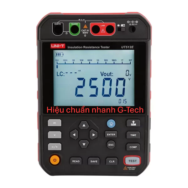 Hiệu chuẩn Máy đo điện trở cách điện UNI-T UT512D (1TΩ). Dịch vụ hiệu chuẩn nhanh G-Tech 24/7 tại Thừa Thiên Huế  