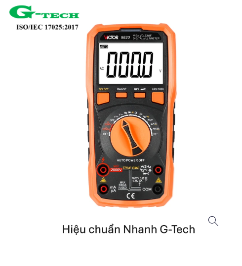 Hiệu chuẩn Đồng hồ vạn năng VICTOR 9820. Dịch vụ hiệu chuẩn nhanh G-tech 24/7 tại Đà Nẵng 