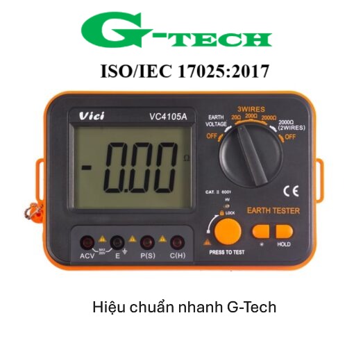 Hiệu chuẩn Đồng hồ đo điện trở đất VICI 4105A. Dịch vụ hiệu chuẩn nhanh G-tech 24/7 tại Nghệ An  