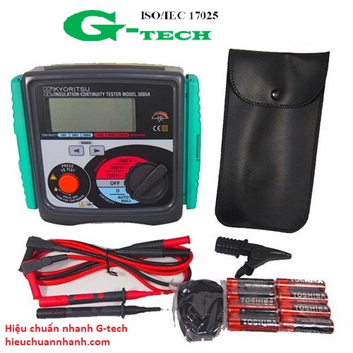 Hiệu chuẩn Thiết bị đo điện trở cách điện KYORITSU 3005A. Dịch vụ hỗ trợ nhanh chóng chuyên nghiệp tại Đắk Lắk.
